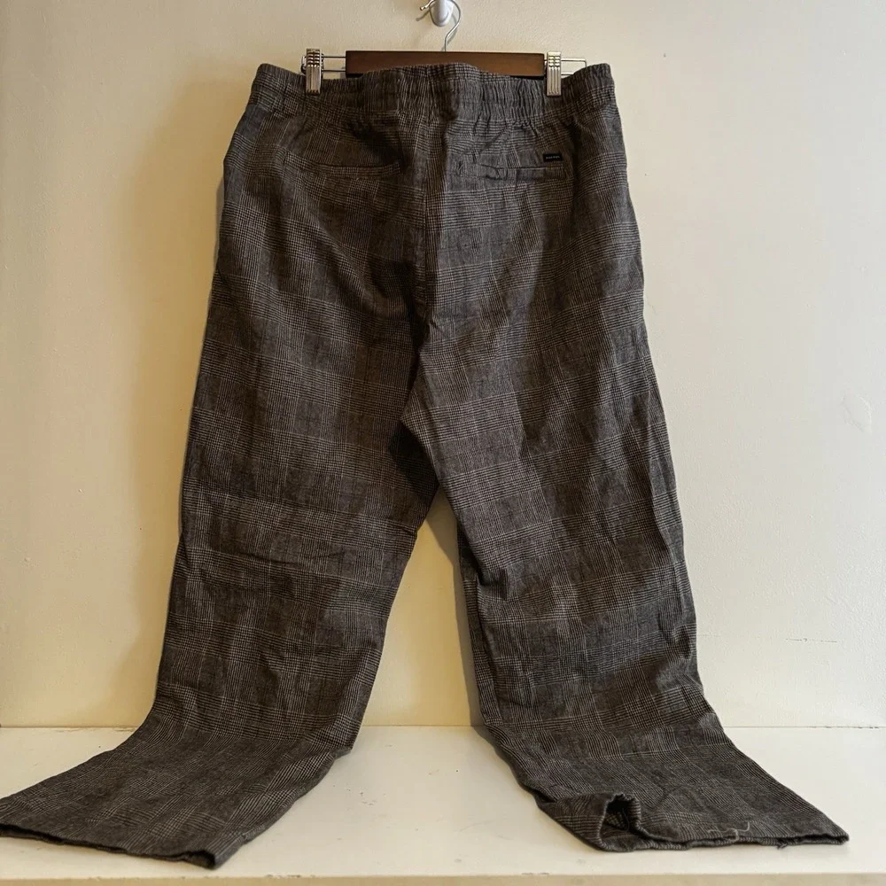 Pacsun Straight Fit Trousers Sz XL 100% Cotton Natural Fibers Houndstooth Fall